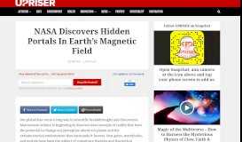 
							         NASA Discovers Hidden Portals In Earth's Magnetic Field | UPRISER								  
							    