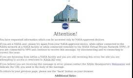 
							         NASA: Inside HQ - INFORMATION FOR NEW EMPLOYEES								  
							    