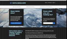 
							         NASA's Data Portal								  
							    