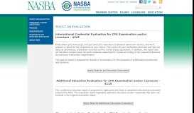 
							         NASBA International Evaluation Services								  
							    