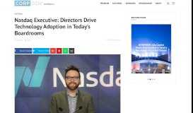 
							         Nasdaq Executive: Directors Drive Technology Adoption in Today's ...								  
							    