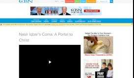 
							         Nasir Iqbar's Coma: A Portal to Christ | CBN.com								  
							    
