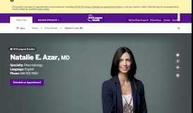 
							         Natalie E. Azar, MD | NYU Langone Health								  
							    