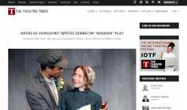 
							         Natalya Vorozhbit Writes Verbatim 'Maidan' Play - The Theatre Times								  
							    