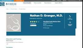 
							         Nathan Granger, M.D. - North Kansas City Hospital								  
							    