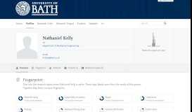 
							         Nathaniel Kelly — the University of Bath's research portal								  
							    