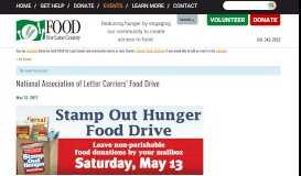
							         National Association of Letter Carriers' Food Drive - FOOD For Lane ...								  
							    