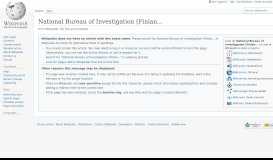 
							         National Bureau of Investigation (Finland) - Wikipedia								  
							    