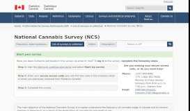 
							         National Cannabis Survey (NCS) - Statistics Canada								  
							    