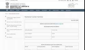
							         National Career Service | Ministry of Labour & Employment								  
							    