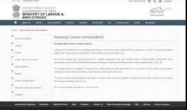 
							         National Career Service(NCS) | Ministry of Labour & Employment								  
							    
