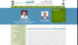 
							         NATIONAL CENTRE FOR EXCELLENCE OF RSETIs								  
							    