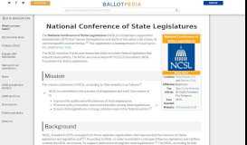 
							         National Conference of State Legislatures - Ballotpedia								  
							    