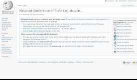 
							         National Conference of State Legislatures - Wikipedia								  
							    