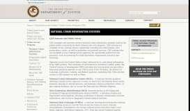 
							         National Crime Information Systems | TRIBAL | Department of Justice								  
							    