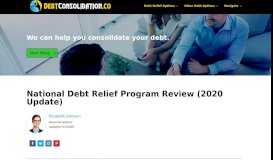 
							         National Debt Relief Program Reviews - Debt Consolidation								  
							    