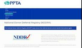 
							         National Donor Deferral Registry (NDDR®) - Plasma Protein ...								  
							    