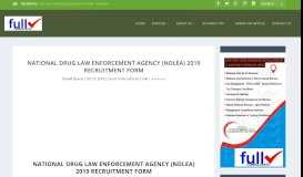 
							         National Drug Law Enforcement Agency (NDLEA) 2019 Recruitment ...								  
							    