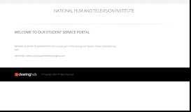 
							         NATIONAL FILM AND TELEVISION INSTITUTE Student service Portal								  
							    