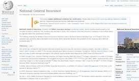 
							         National General Insurance - Wikipedia								  
							    