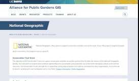 
							         National Geographic | Alliance for Public Gardens GIS								  
							    
