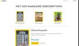 
							         National Geographic Magazines Subscriptions								  
							    