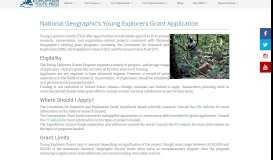 
							         National Geographic's Young Explorers Grant Application - European ...								  
							    