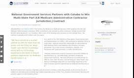 
							         National Government Services Partners with Cahaba to Win Multi ...								  
							    