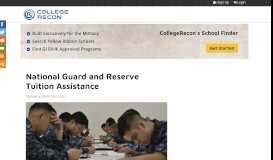 
							         National Guard and Reserve Tuition Assistance | CollegeRecon								  
							    