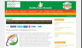 
							         National Health Portal In Transforming Health Sector - Healthy India ...								  
							    