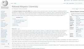 
							         National Hispanic University - Wikipedia								  
							    