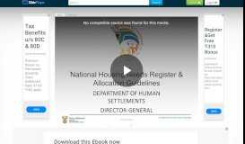 
							         National Housing Needs Register & Allocation Guidelines - ppt video ...								  
							    