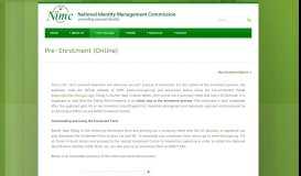 
							         National Identity Management Commission » Pre-Enrolment (Online)								  
							    