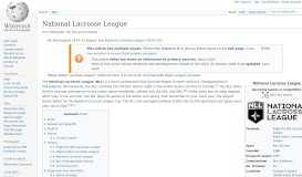 
							         National Lacrosse League - Wikipedia								  
							    