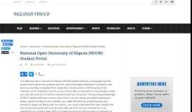 
							         National Open University of Nigeria (NOUN) Student Portal								  
							    