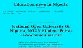 
							         National Open University Of Nigeria, NOUN Student Portal – www ...								  
							    