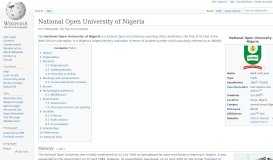 
							         National Open University of Nigeria - Wikipedia								  
							    
