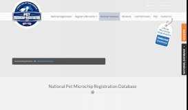 
							         National Pet Microchip Registration Database								  
							    