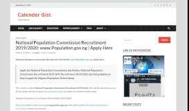 
							         National Population Commission Recruitment 2018/2019: www ...								  
							    