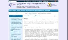 
							         National Post Doctoral Fellowship: Science and Engineering ... - SERB								  
							    