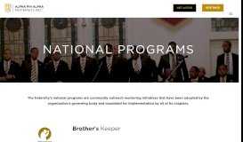 
							         National Programs - Alpha Phi Alpha								  
							    