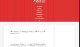 
							         National Scholarship Portal Bihar Online Form 2019 - JOBPICKER.IN								  
							    