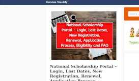 
							         National Scholarship Portal – Login, Last Dates, New ...								  
							    