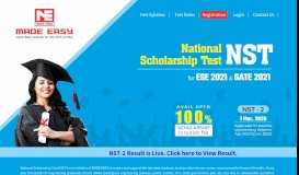 
							         National Scholarship Test (NST) for ESE and GATE 2020								  
							    