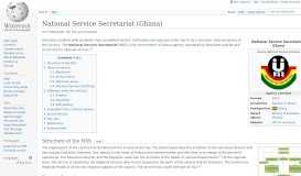 
							         National Service Secretariat (Ghana) - Wikipedia								  
							    
