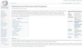 
							         National Social Security Fund (Uganda) - Wikipedia								  
							    