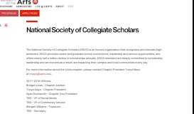 
							         National Society of Collegiate Scholars | University of the Arts								  
							    