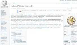 
							         National Taiwan University - Wikipedia								  
							    