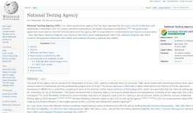 
							         National Testing Agency - Wikipedia								  
							    