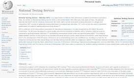 
							         National Testing Service - Wikipedia								  
							    